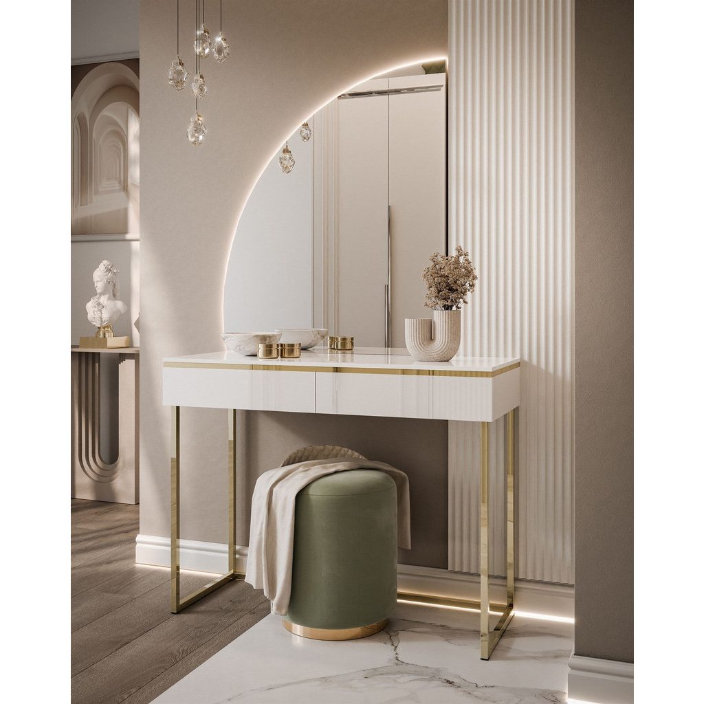 ALLHOUSE24 Schminktisch PEONY MOND GOLD
